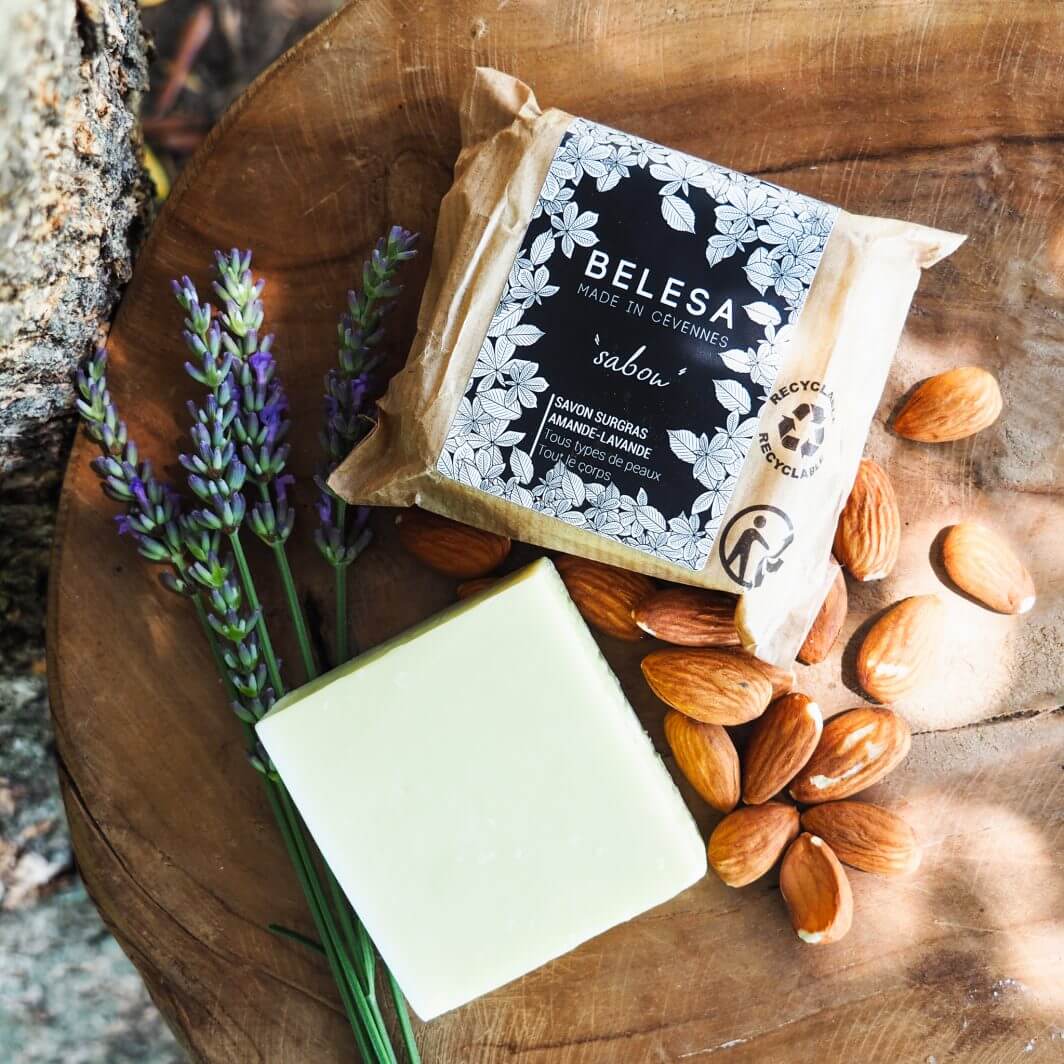 Savon surgras "Amande-Lavande" essentiel "Sabou" - 90g
