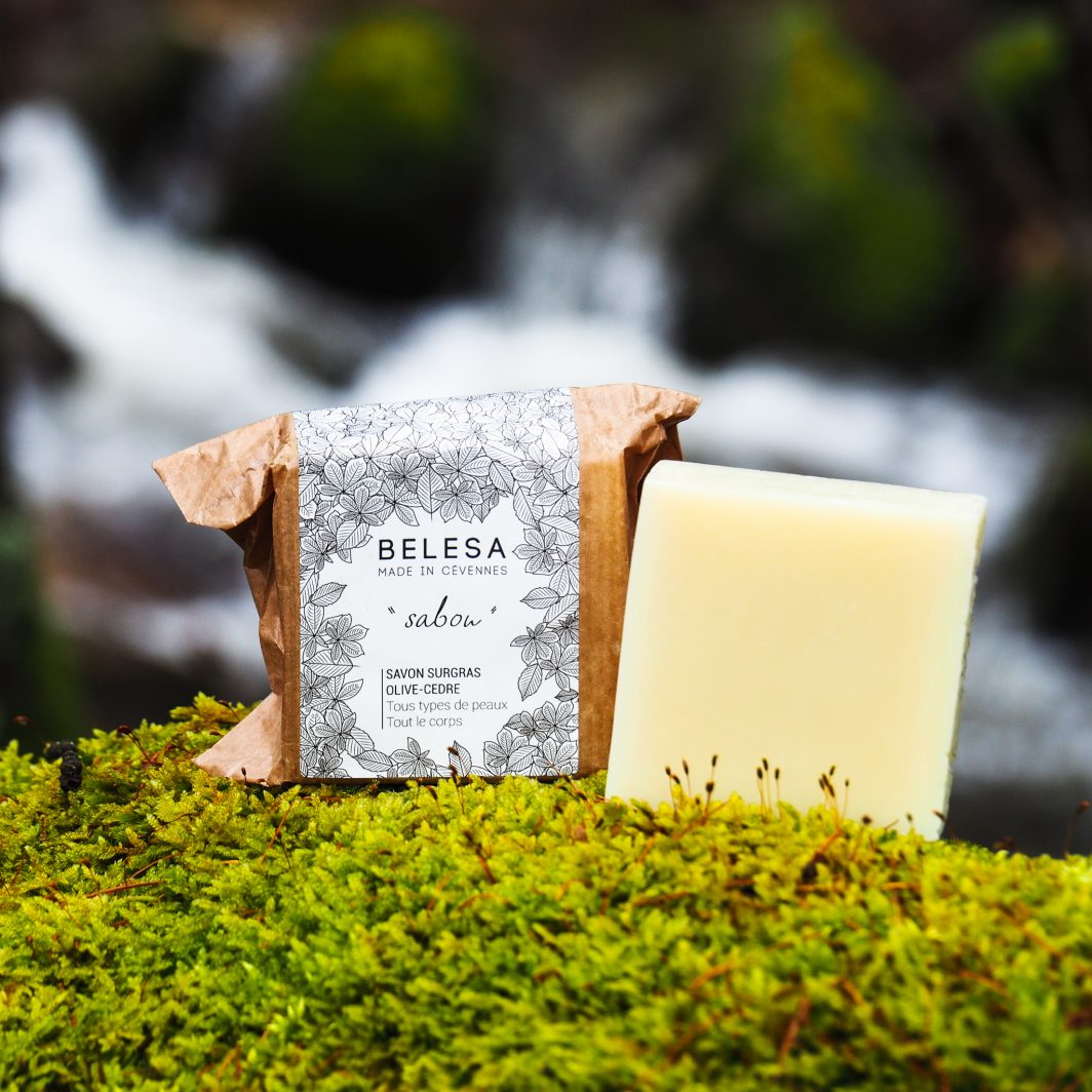 ANTI GASPILLAGE Savon surgras "OLIVE - CEDRE" Essentiel "Sabou" 90g